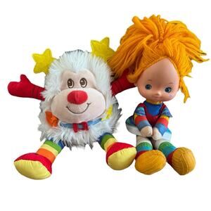 Vintage Rainbow Brite 12” 1983 and White Twink 2015 Plush Dolls